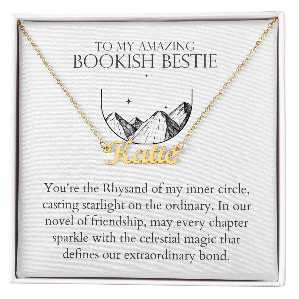 Bookish Bestie - May Every Chapter Sparkle Personalized Name Necklace