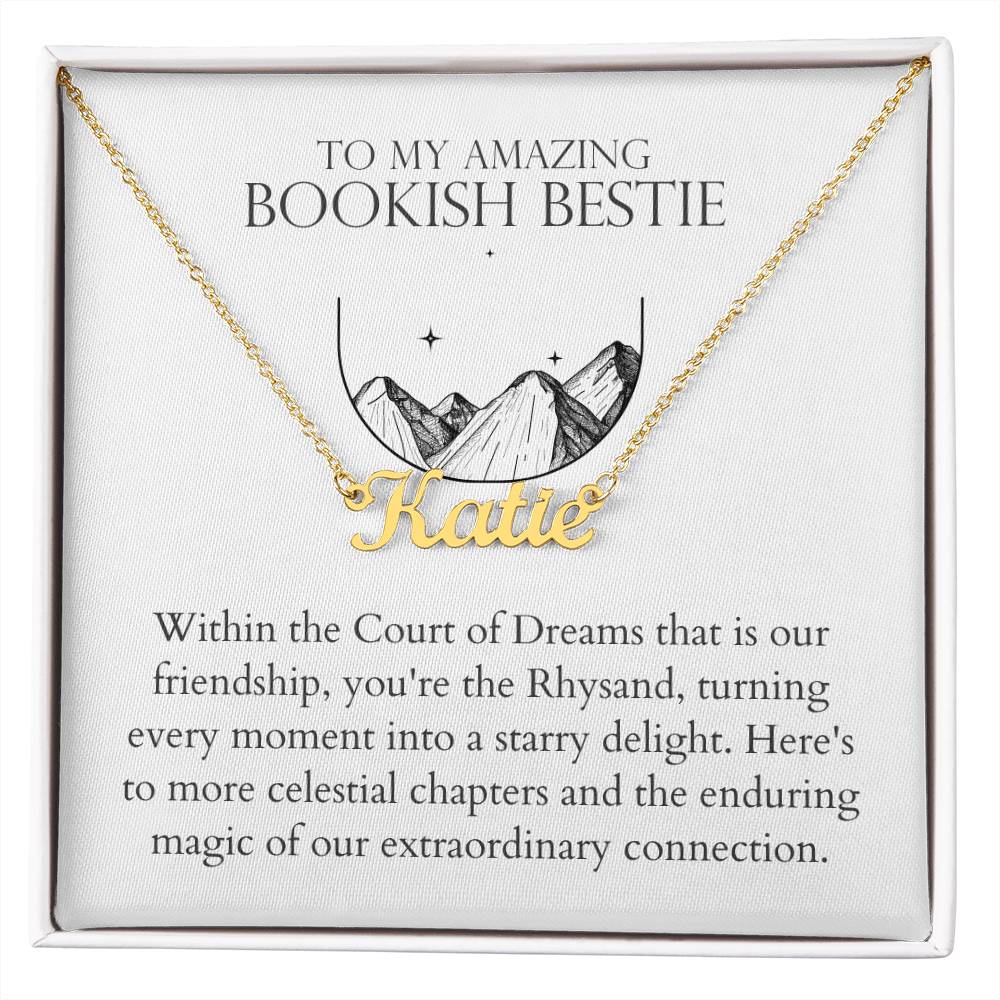 Bookish Bestie - Every Moment Into A Starry Delight Personalized Name Necklace