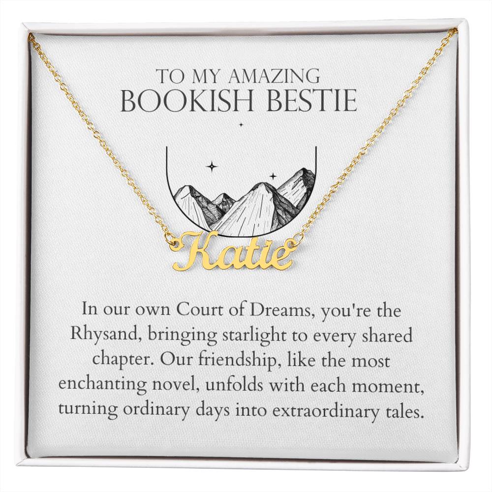 Bookish Bestie - Bringing Starlight Personalized Name Necklace