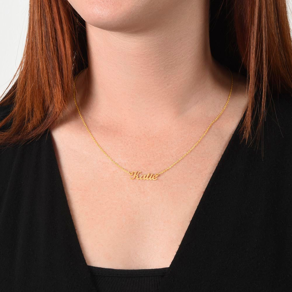 Little Hug From The Bump - Strength and Support Name Necklace