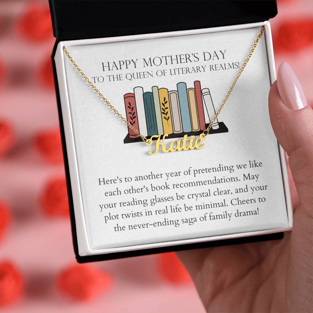 Happy Mother's Day - May Your Reading Glasses Be Crystal Clear Name Necklace