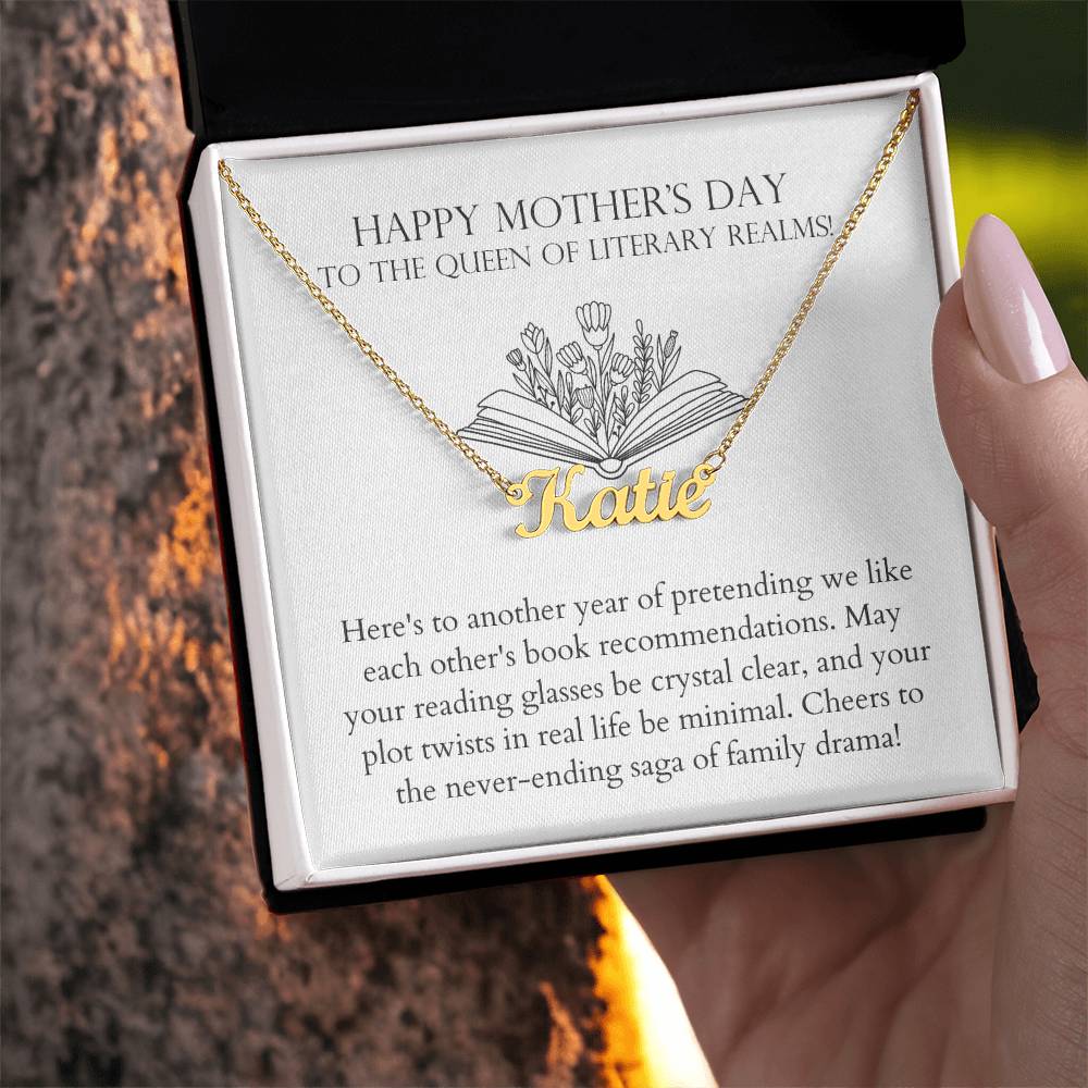 Happy Mother's Day - Reading Glasses Be Crystal Clear Personalized Name Necklace