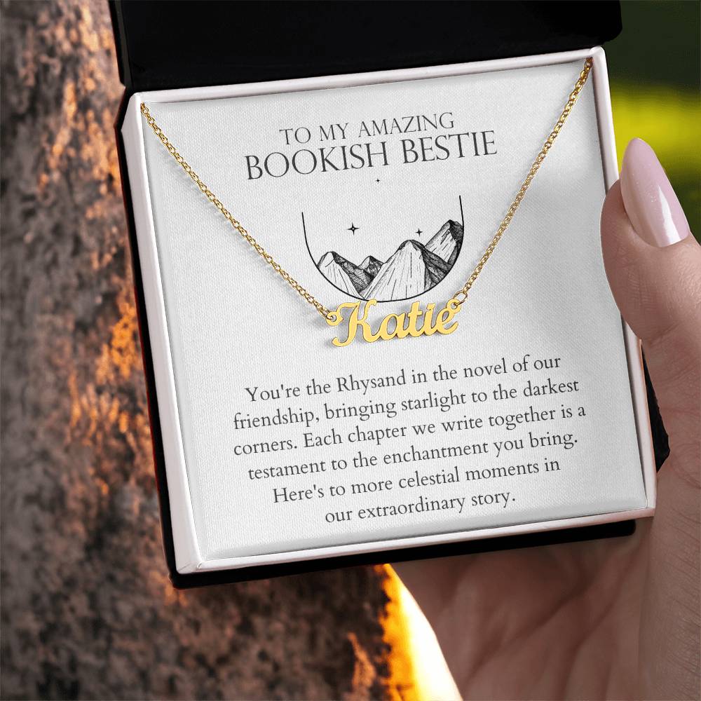 Bookish Bestie - Bringing Starlight To The Darkest Corners Personalized Name Necklace