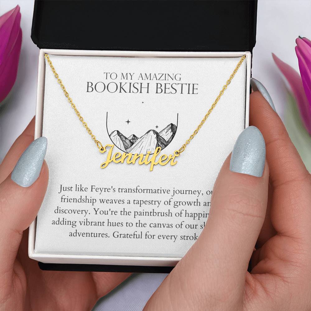 Bookish Bestie - Growth and Discovery Personalized Name Necklace