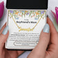 Lurve™ Boyfriend's Mom - Extraordinary Woman, Grateful Heart Personalized Name Necklace