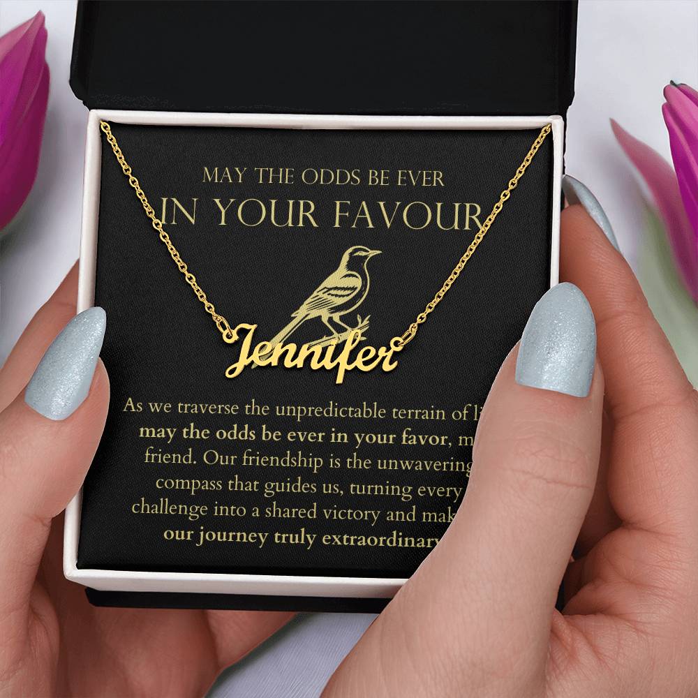 May The Odds Be Ever In Your Favour - Our Journey Truly Extraordinary Personalized Name Necklace