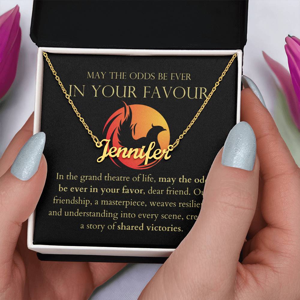 May The Odds Be Ever In Your Favour - Story of Shared Victories Personalized Name Necklace