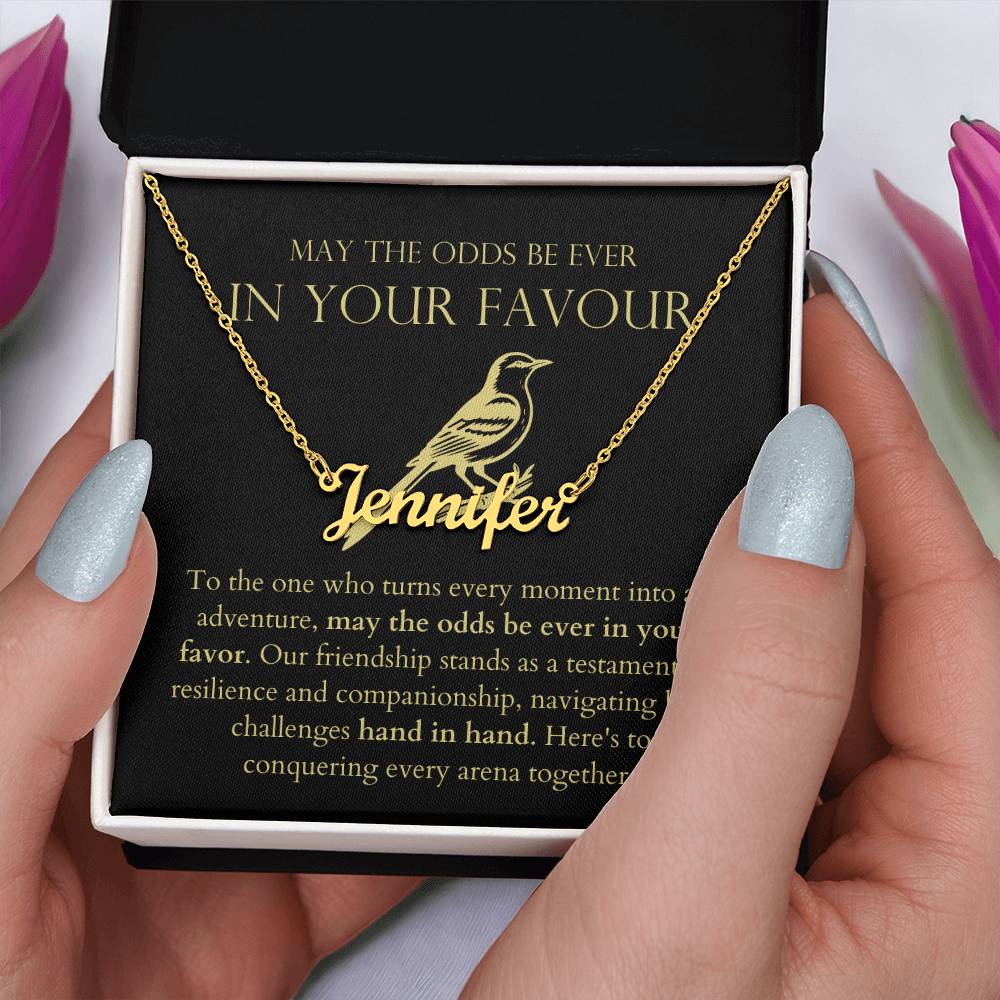 May The Odds Be In Ever Your Favour - Hand in Hand Personalized Name Necklace