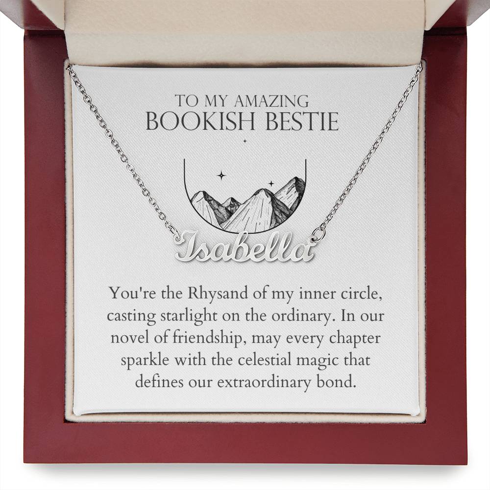 Bookish Bestie - May Every Chapter Sparkle Personalized Name Necklace