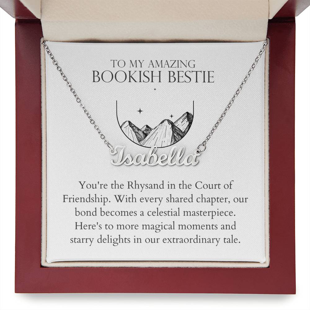 Bookish Bestie - Bond Becomes A Celestial Masterpiece Personalized Name Necklace
