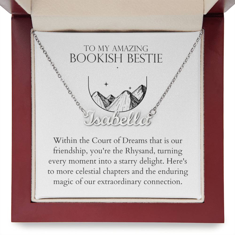 Bookish Bestie - Every Moment Into A Starry Delight Personalized Name Necklace