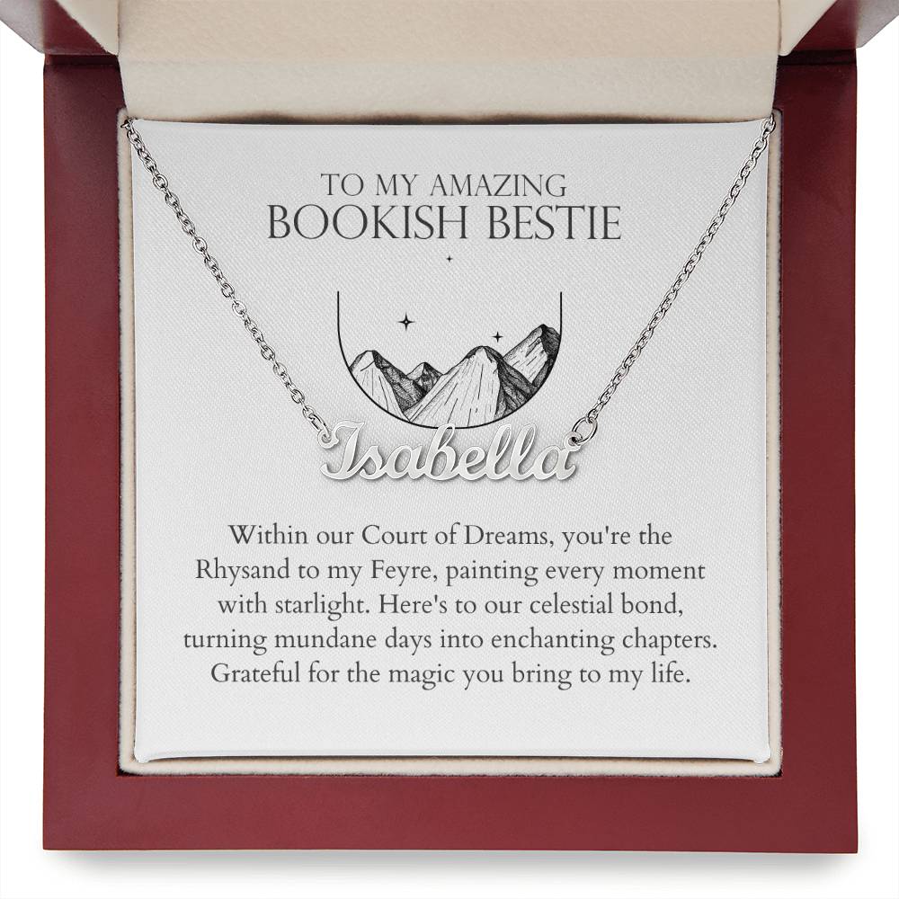 Bookish Bestie - Painting Every Moment With Starlight Personalized Name Necklace