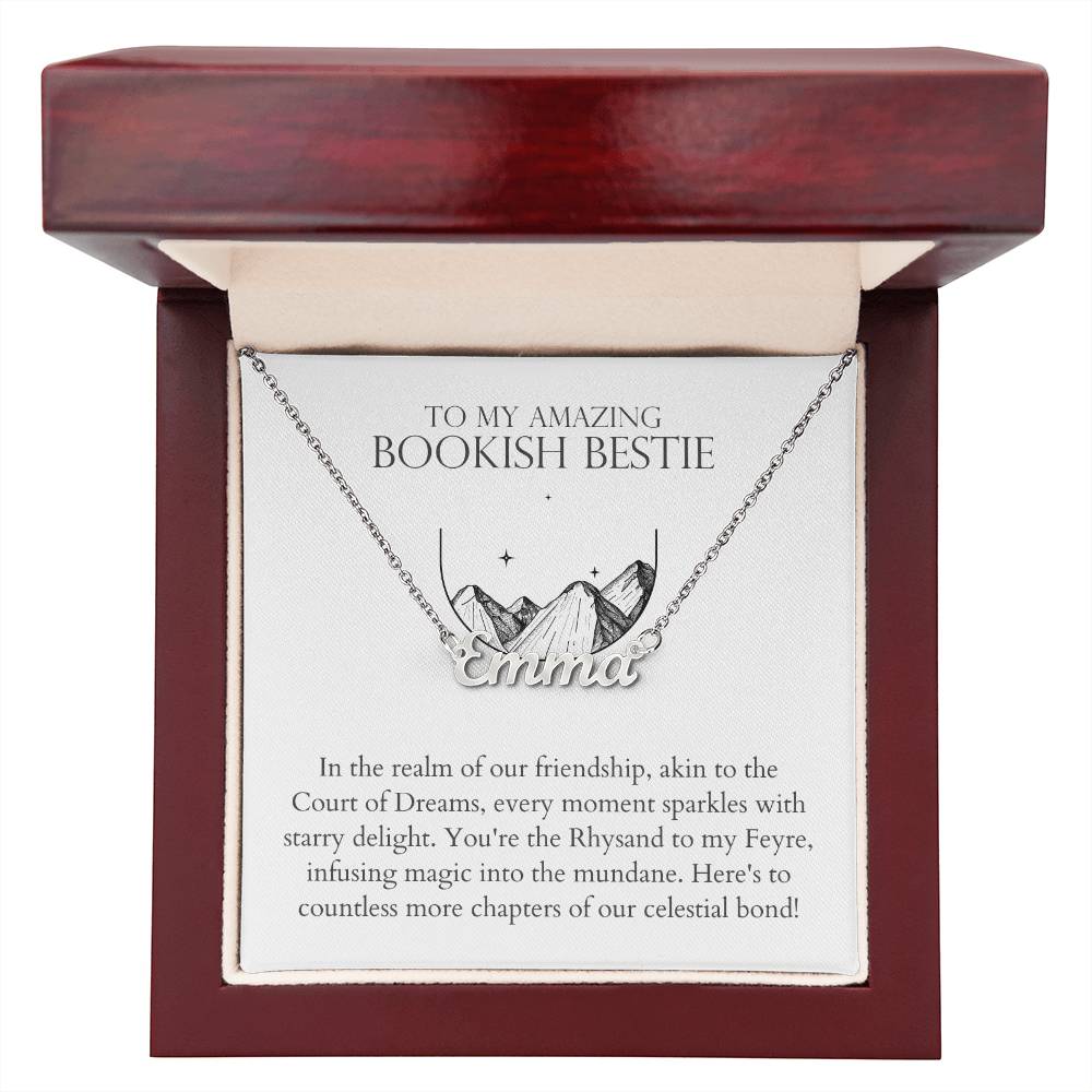 Bookish Bestie - Every Moment Sparkles With Starry Delight Personalized Name Necklace