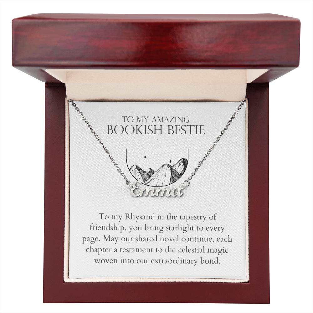 Bookish Bestie - Bring Starlight To Every Page Personalized Name Necklace