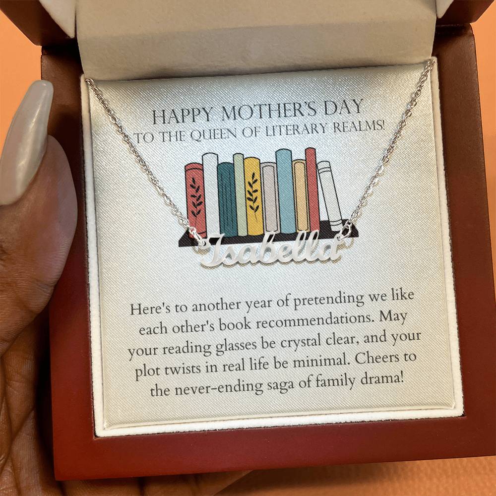 Happy Mother's Day - May Your Reading Glasses Be Crystal Clear Name Necklace