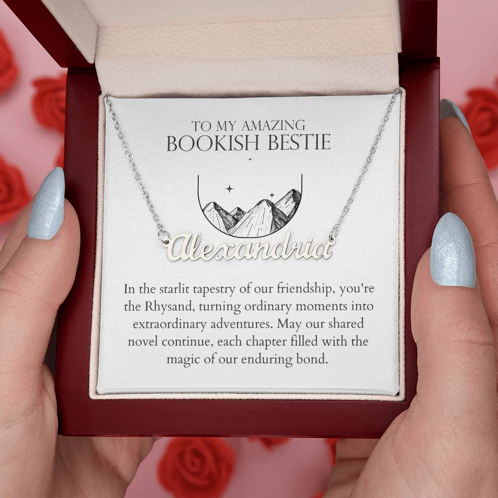 Bookish Bestie - Our Enduring Bond Personalized Name Necklace