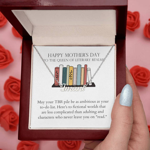 Happy Mother's Day - Fictional Worlds That Are Less Complicated Than Adulting Name Necklace