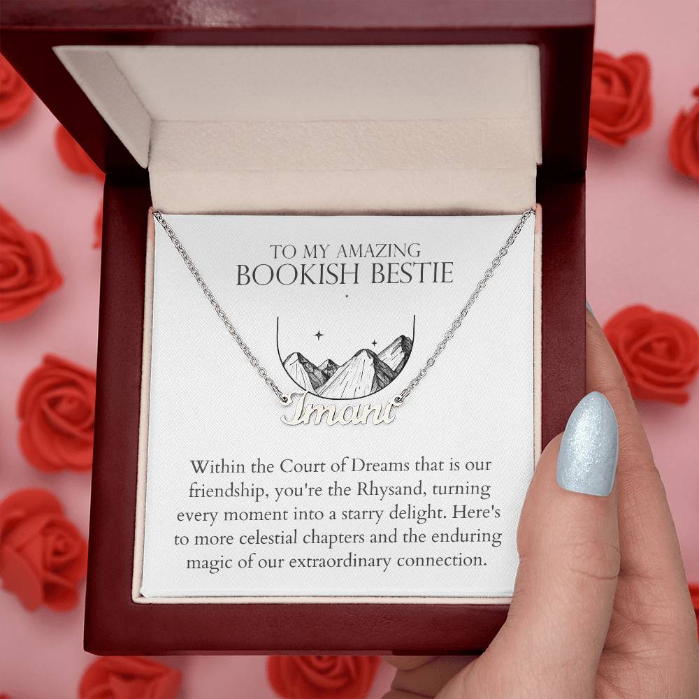 Bookish Bestie - Every Moment Into A Starry Delight Personalized Name Necklace