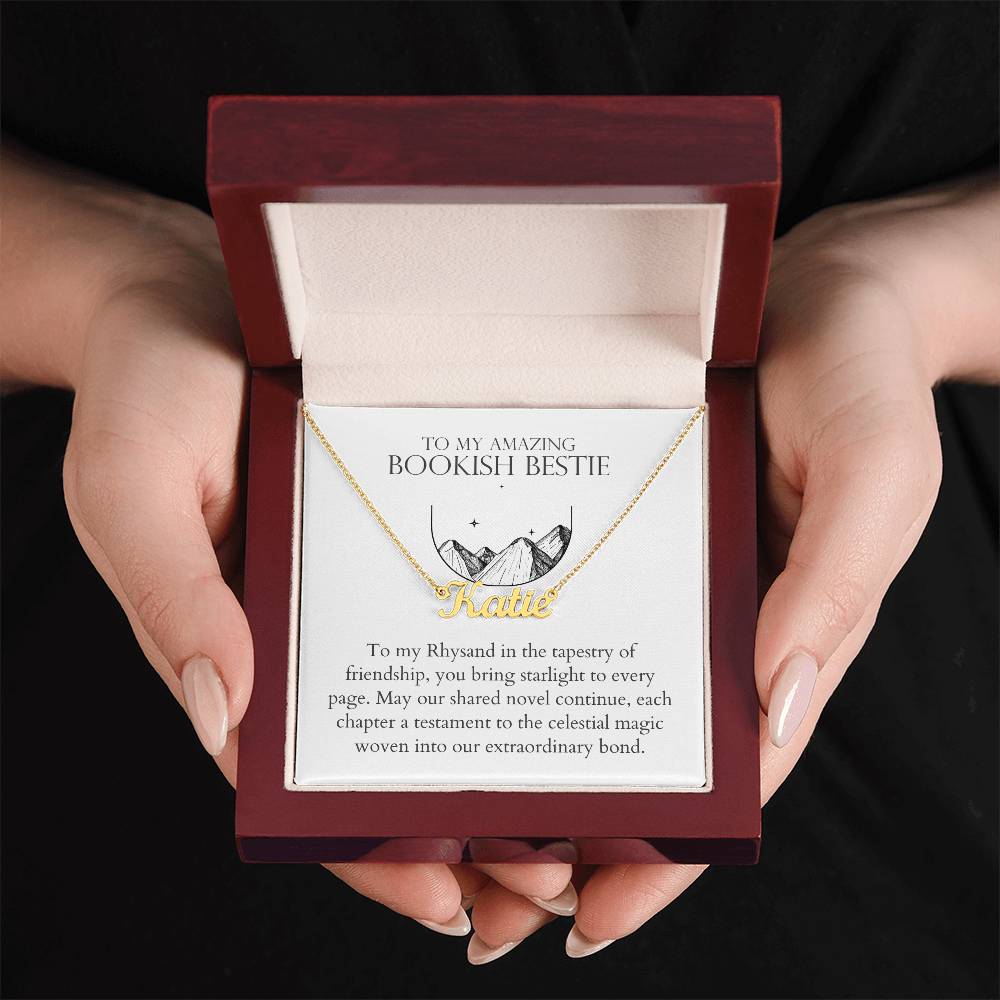 Bookish Bestie - Bring Starlight To Every Page Personalized Name Necklace