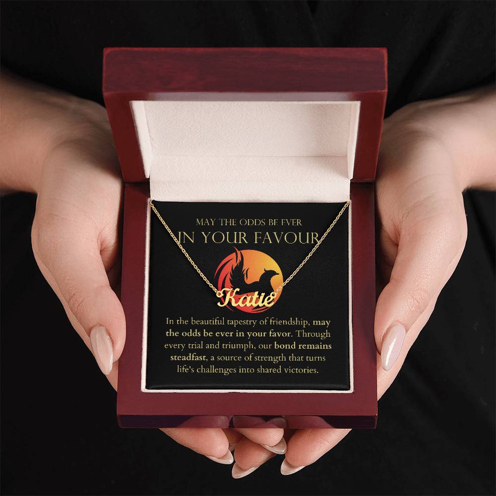 May The Odds Be Ever In Your Favour - Bond Remains Steadfast Personalized Name Necklace
