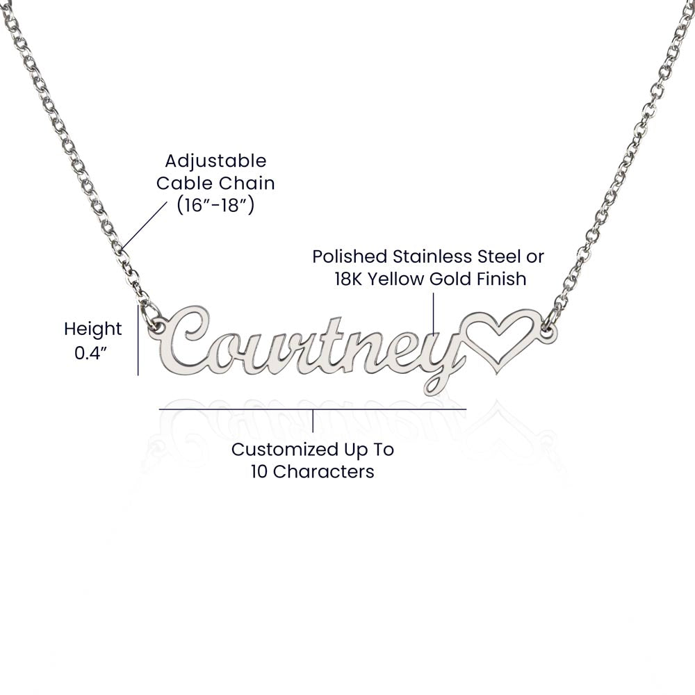 Lurve™ Mother In Law - Extraordinary Woman, Grateful Heart Name Necklace