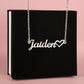 Lurve™ To Mom - Everlasting Bond, Heart, Tied To You Heart Name Necklace