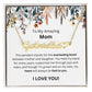 Lurve™ To Mom - Everlasting Bond, Heart, Tied To You Heart Name Necklace