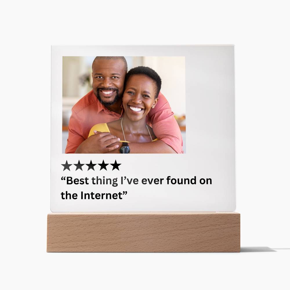 Best Thing Black Couple Square Acrylic Plaque