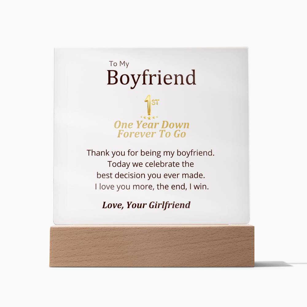 Boyfriend - Best Decision Square Acrylic Plaque