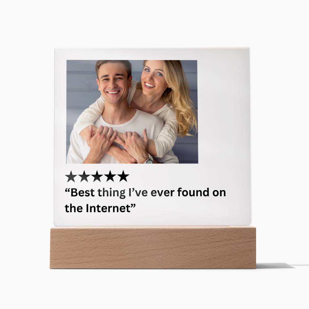 Best Thing White Couple Square Acrylic Plaque