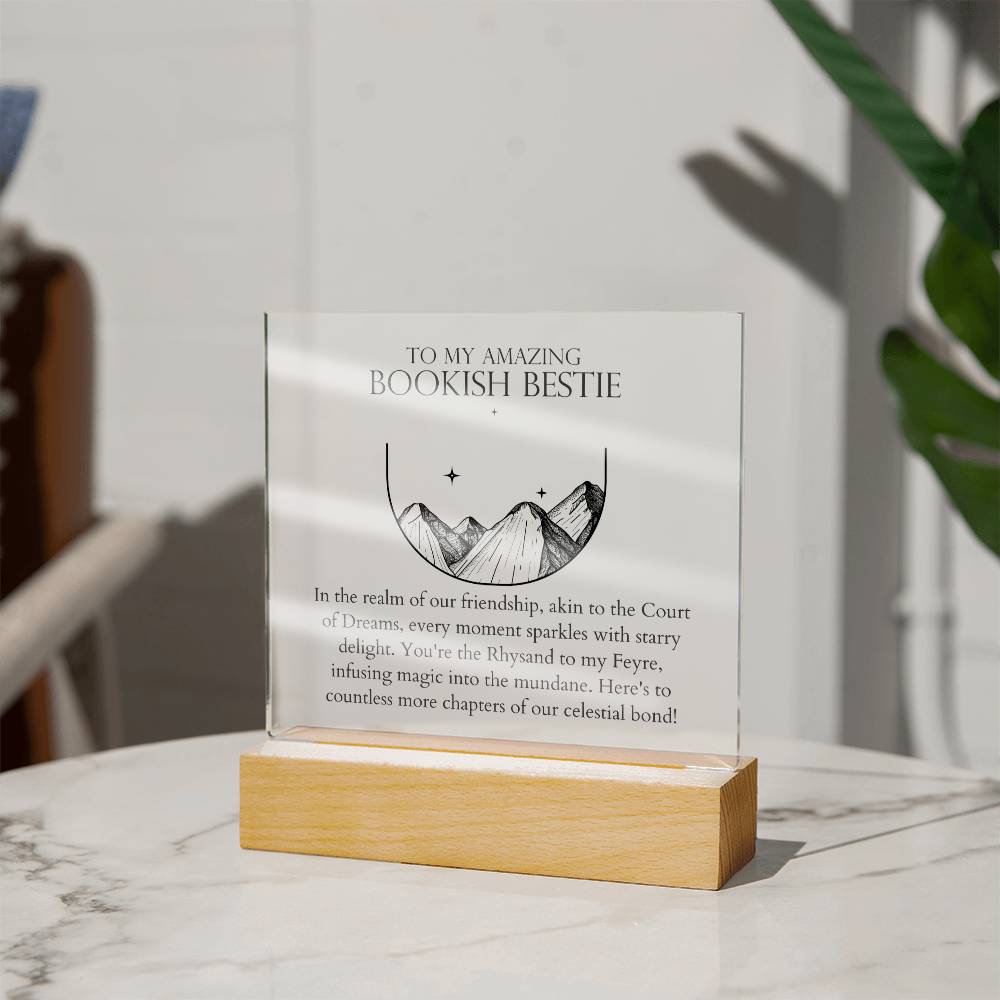 Bookish Bestie - Countless Chapters of Our Celestial Bond Acrylic Square