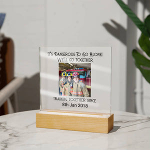 Best Friends Firefighter Training Acrylic Square