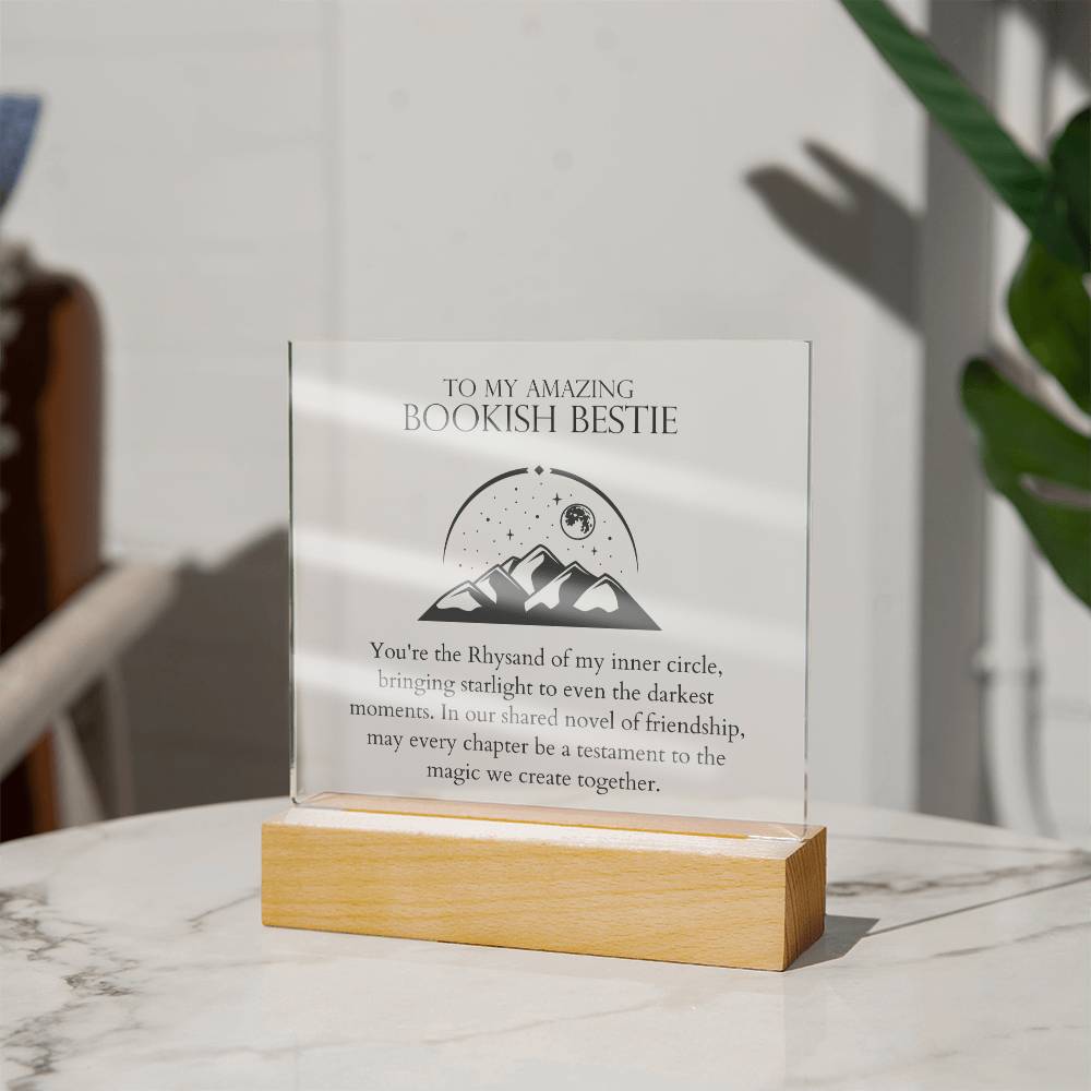 Bookish Bestie o SHared Novel of Friendship Acrylic Square