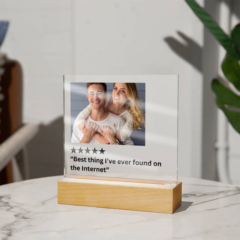 Best Thing White Couple Square Acrylic Plaque