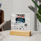 Black Christmas Family Song Plaque  Square Acrylic Plaque