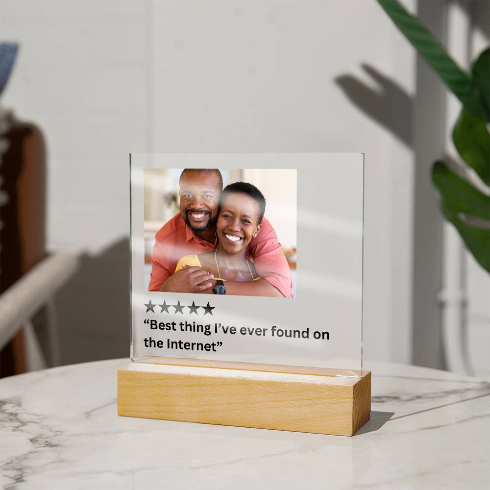 Best Thing Black Couple Square Acrylic Plaque