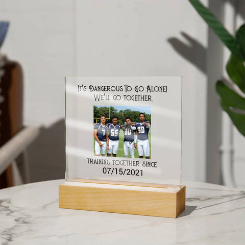 Best Friends Male Football Training Acrylic Square