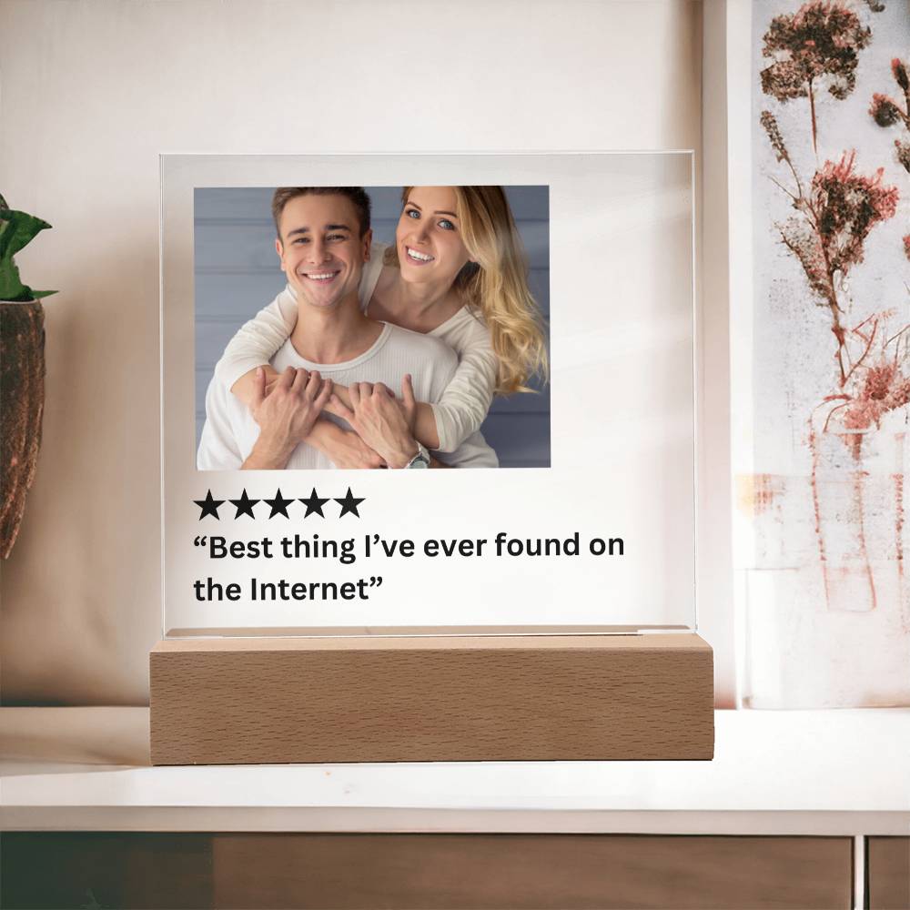 Best Thing White Couple Square Acrylic Plaque