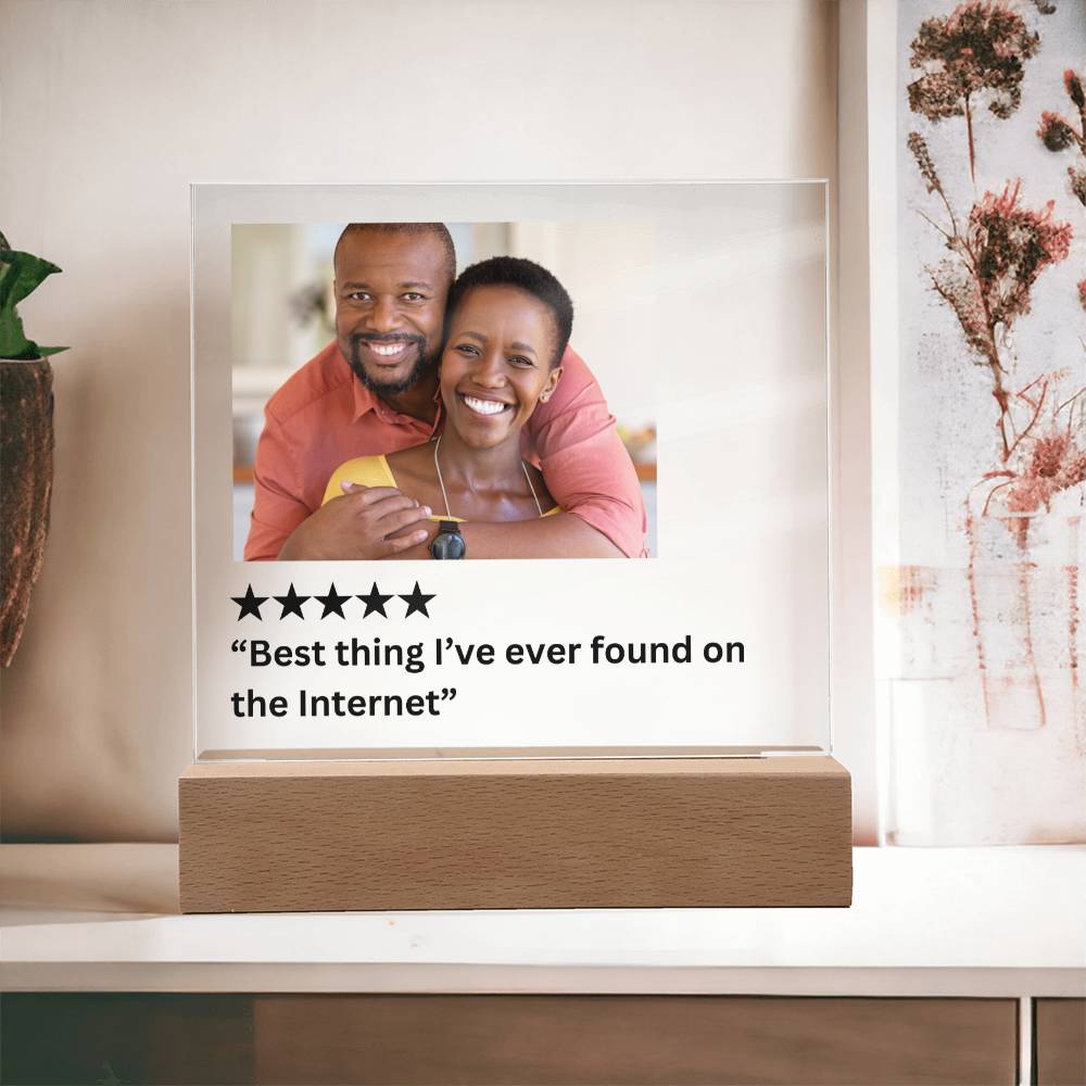 Best Thing Black Couple Square Acrylic Plaque
