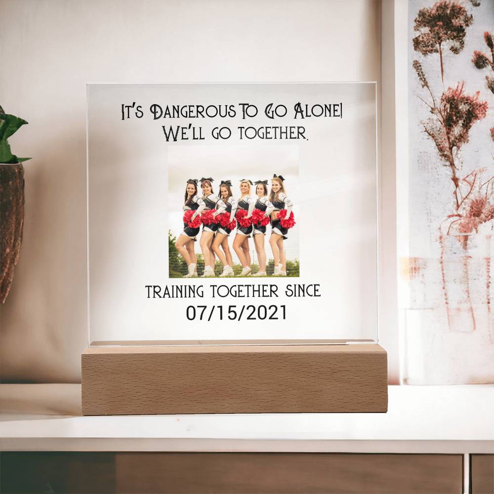 Best Friends Cheerleading Training Acrylic Square