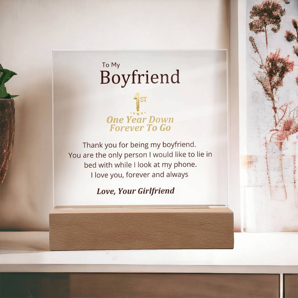 Boyfriend- Only Person Square Acrylic Plaque