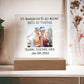 Best Friends Playing Tennis Training Acrylic Square