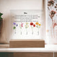 Mom Embrace You Tight 5 Names Acrylic Square