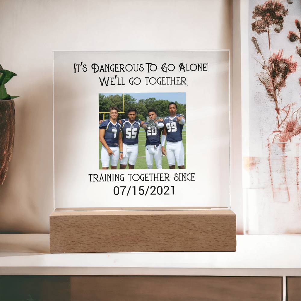 Best Friends Male Football Training Acrylic Square