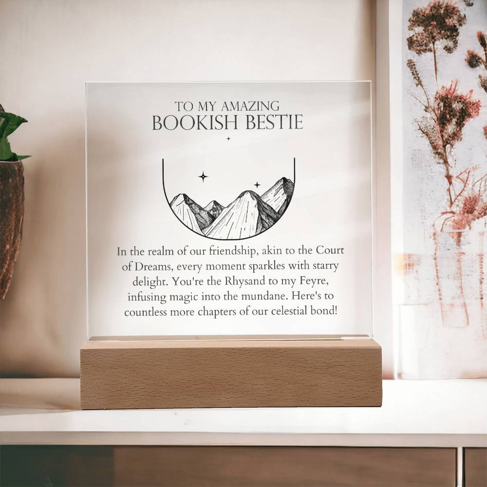 Bookish Bestie - Countless Chapters of Our Celestial Bond Acrylic Square