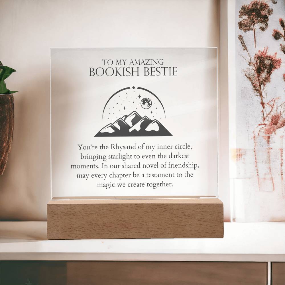 Bookish Bestie o SHared Novel of Friendship Acrylic Square