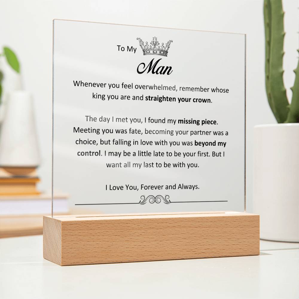 Lurve™ Man - Straighten Your Crown, Missing Piece Acrylic Square