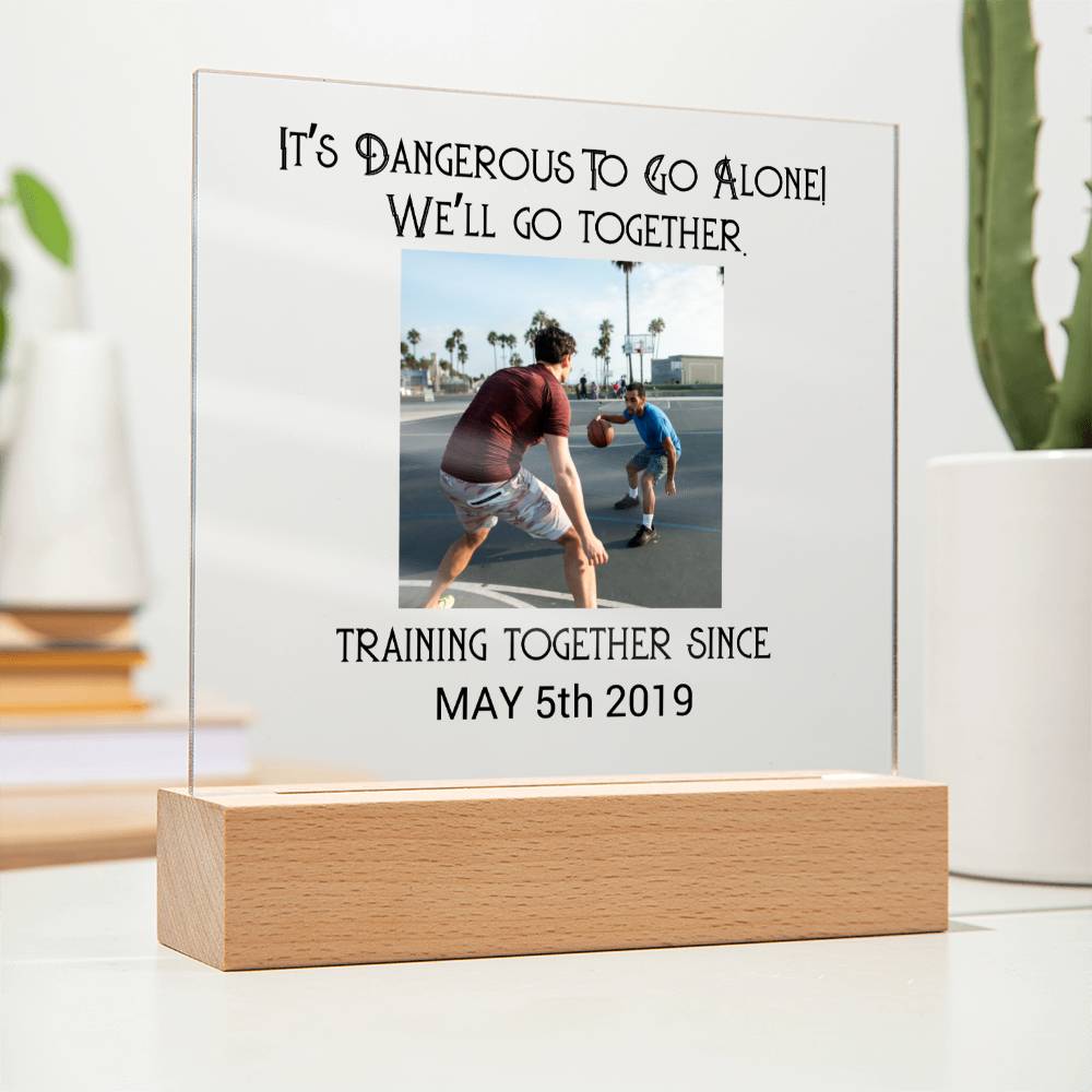 Best Friends Playing Basketball Training Acrylic Square