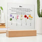 Mom Embrace You Tight 5 Names Acrylic Square