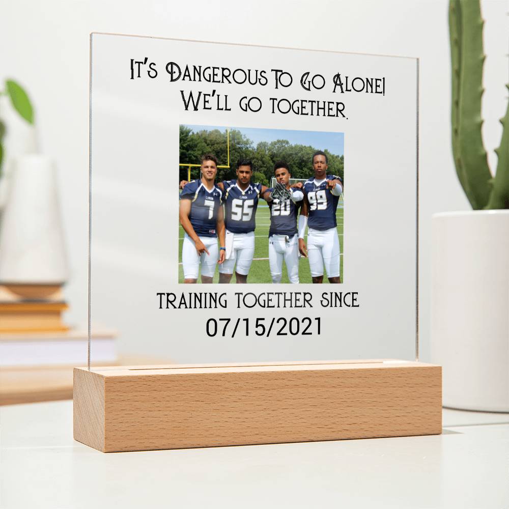 Best Friends Male Football Training Acrylic Square